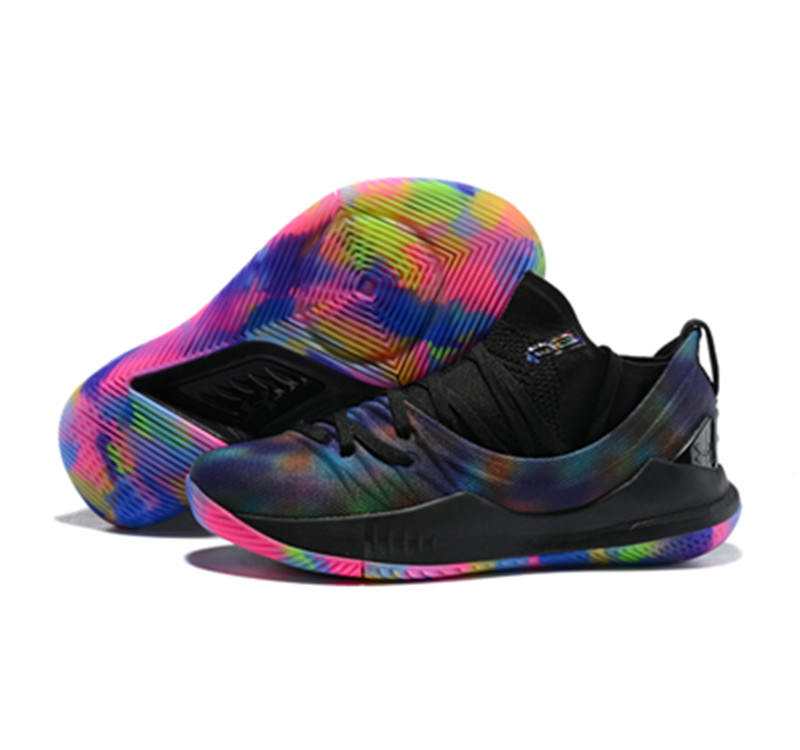 Curry 5 Shoes black rainbow